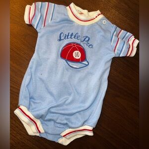 Vintage Little Pro One-Piece with Red Cap Applique